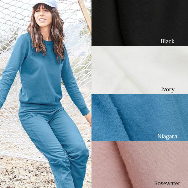 【SALE／20%OFF】オーガニックコットン フリースハイウエストトラックパンツ