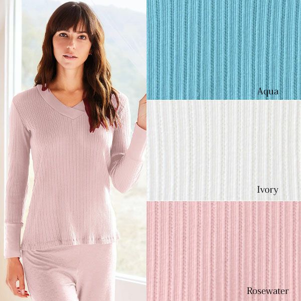 【SALE／20%OFF】オーガニックコットン ポインテル VネックＴシャツ(長袖)