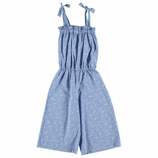 オーガニックコットン キッズフローラルジャンプスーツ