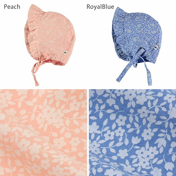 オーガニックコットン ベビーフローラルボンネット