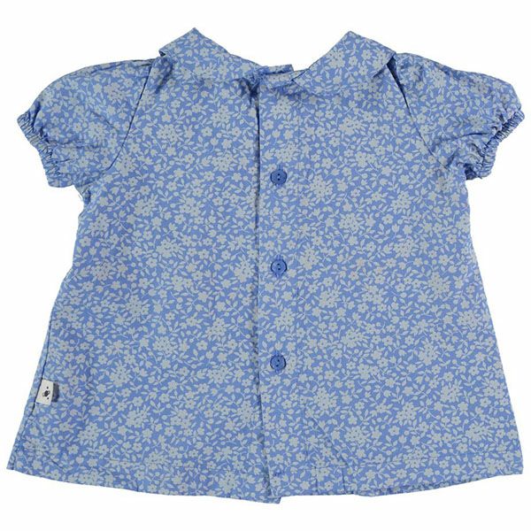 オーガニックコットン ベビーフローラルパフスリーブドレス