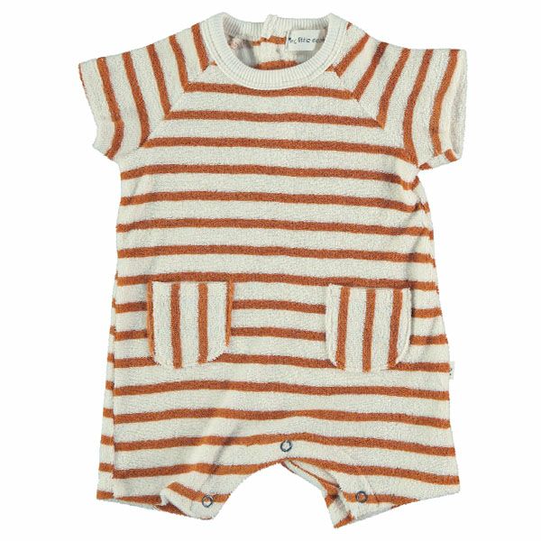オーガニックコットン ベビーテリーロンパース(半袖)