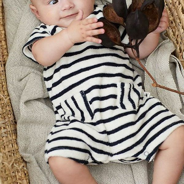 オーガニックコットン ベビーテリーロンパース(半袖)