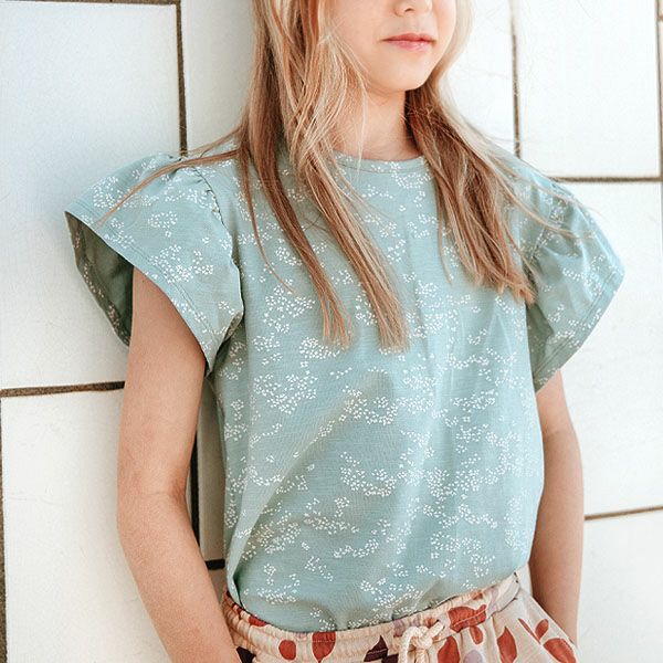 オーガニックコットン キッズ フリル袖 Tシャツ Hilde