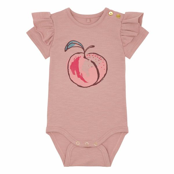 オーガニックコットン ベビー フリル袖ボディ Helga