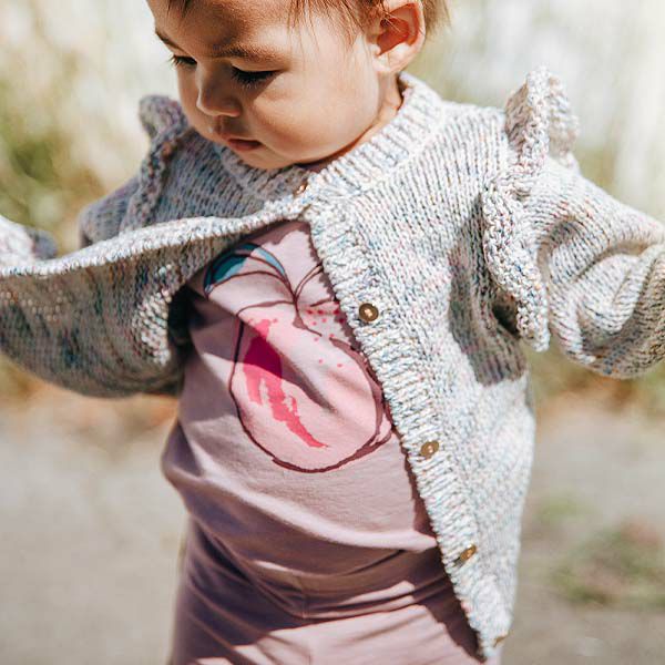 オーガニックコットン ベビー フリル袖ボディ Helga