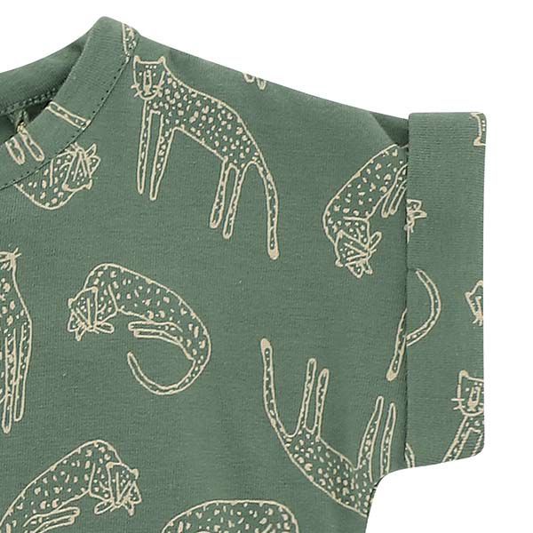 オーガニックコットン ベビー ショートロンパース Leoline