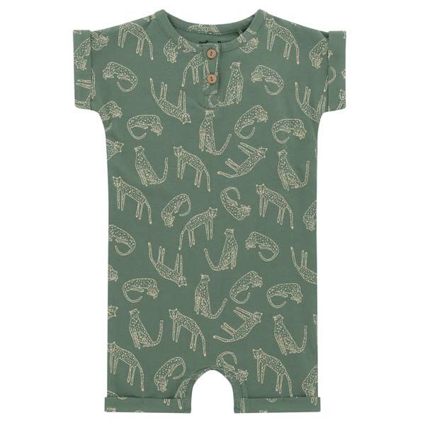オーガニックコットン ベビー ショートロンパース Leoline