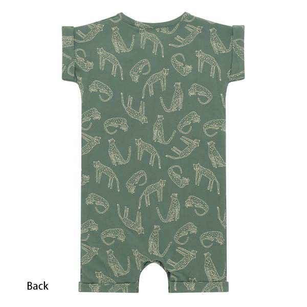 オーガニックコットン ベビー ショートロンパース Leoline