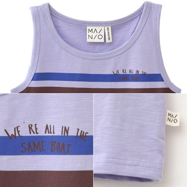 オーガニックコットン キッズ スラブノースリーブトップ Helmsman