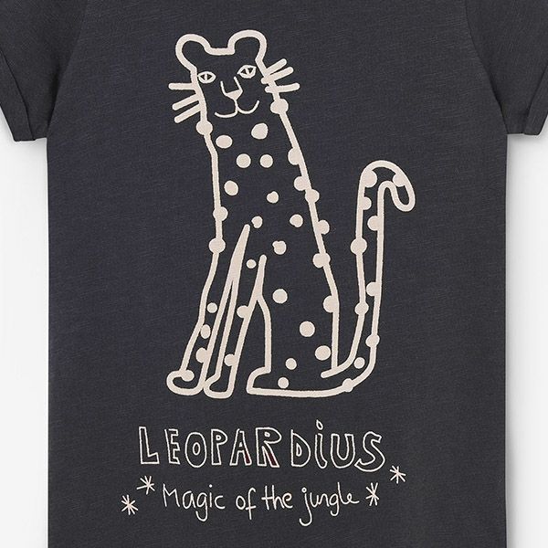 オーガニックコットン キッズ スラブTシャツ MagicLeopard(半袖)