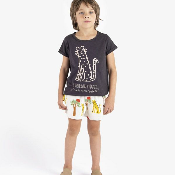 オーガニックコットン キッズ スラブTシャツ MagicLeopard(半袖)