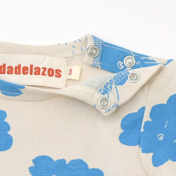 オーガニックコットン ベビー ショートロンパース Windy or Cloudy