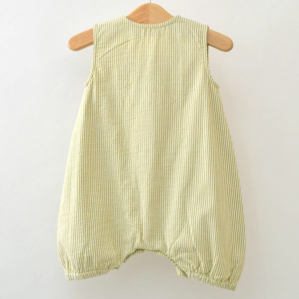 オーガニックコットン ベビーシアサッカーオールインワン