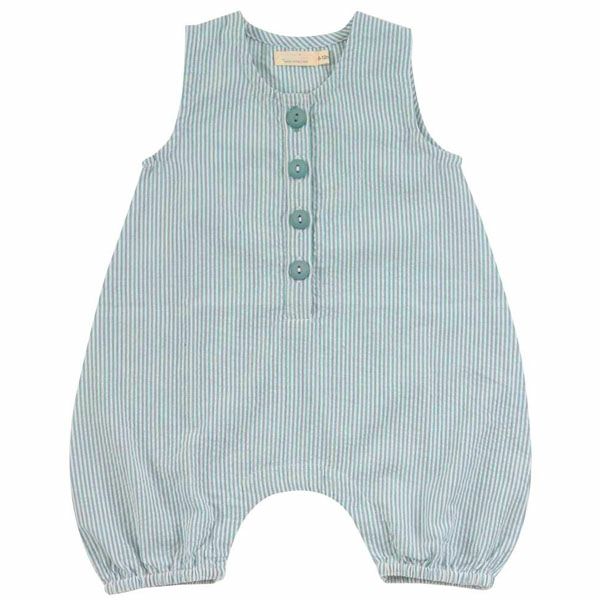 オーガニックコットン ベビーシアサッカーオールインワン