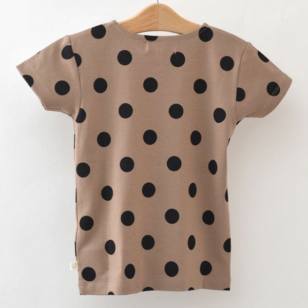 オーガニックコットン キッズ TシャツSmallSpotBlack