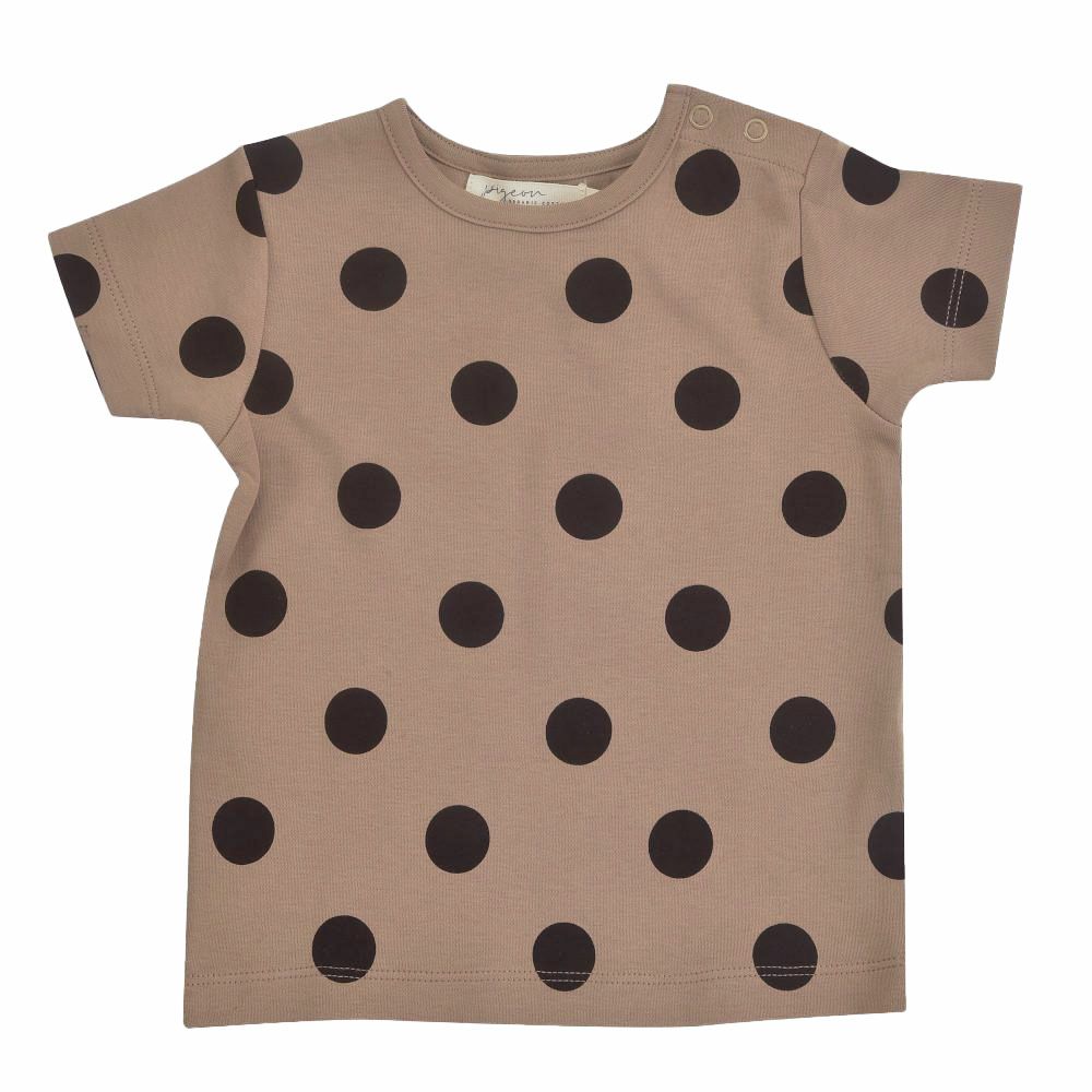 オーガニックコットン キッズ TシャツSmallSpotBlack