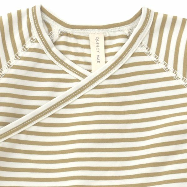 オーガニックコットン ベビー合わせトップス＆足つきパンツ Stripe
