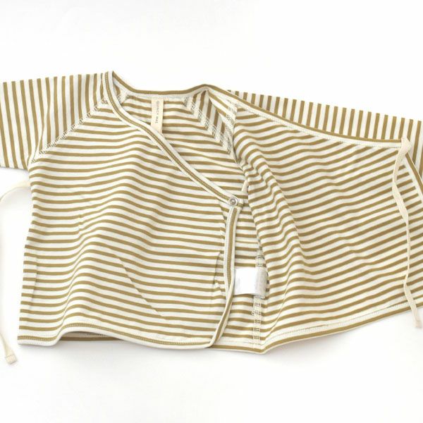 オーガニックコットン ベビー合わせトップス＆足つきパンツ Stripe