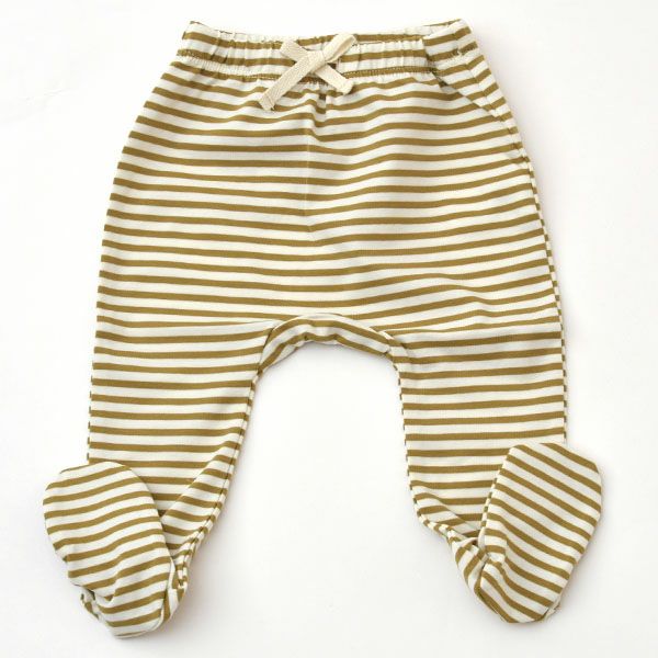 オーガニックコットン ベビー合わせトップス＆足つきパンツ Stripe