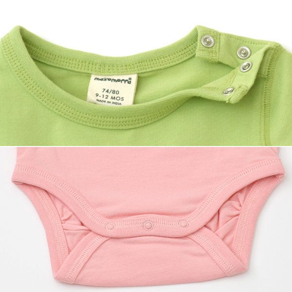 オーガニックコットン ベビー ボディスーツ（半袖）