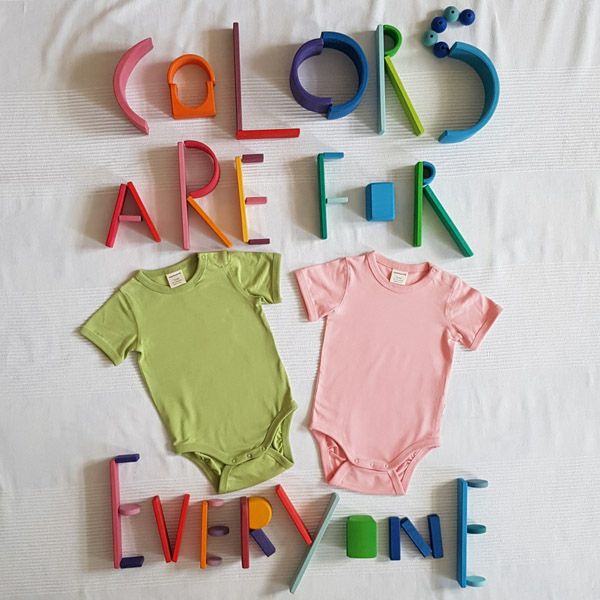 オーガニックコットン ベビー ボディスーツ（半袖）