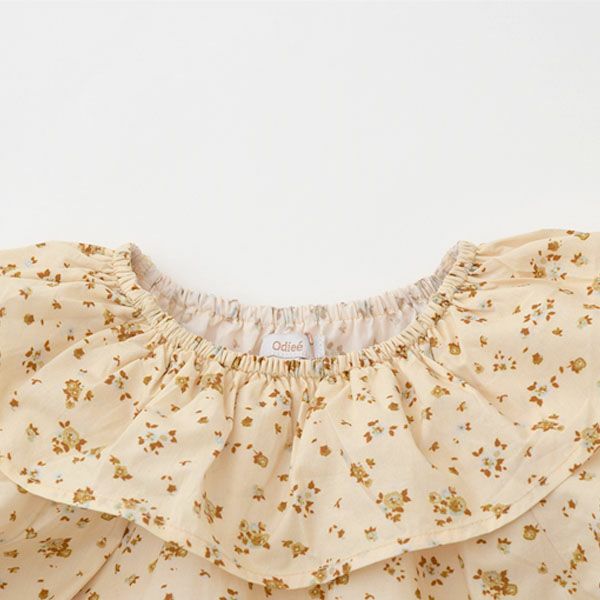 オーガニックコットン キッズ フリルカラーブラウスElena