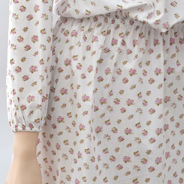 オーガニックコットン ウエストゴムワンピース Liberty