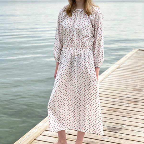 オーガニックコットン ウエストゴムワンピース Liberty