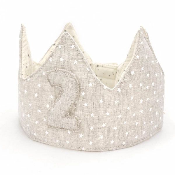 オーガニックコットン&リネン バースデークラウン WhiteStar＆VanillaSky