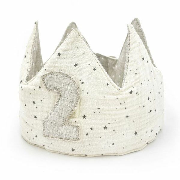 オーガニックコットン&リネン バースデークラウン WhiteStar＆VanillaSky