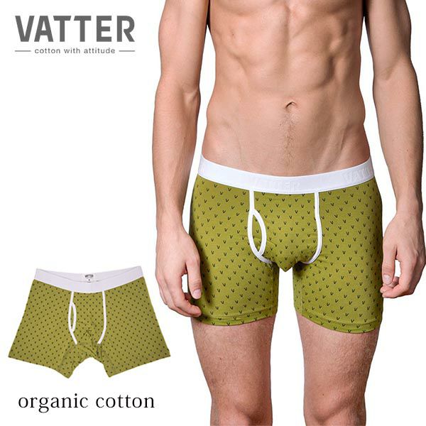 オーガニックコットン メンズボクサーパンツ V