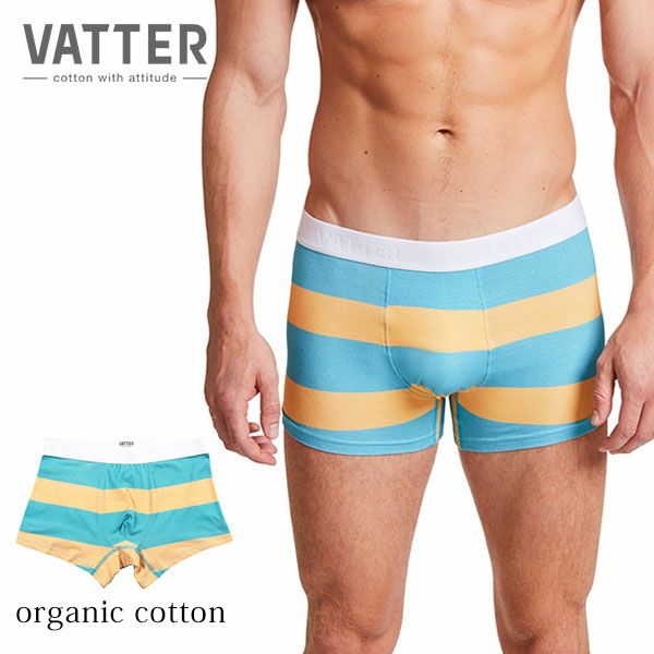 オーガニックコットン メンズボクサーパンツ TrunkShort BlockStripes