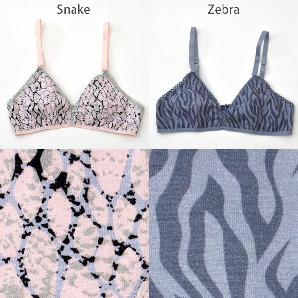 オーガニックコットン トライアングルブラ Print