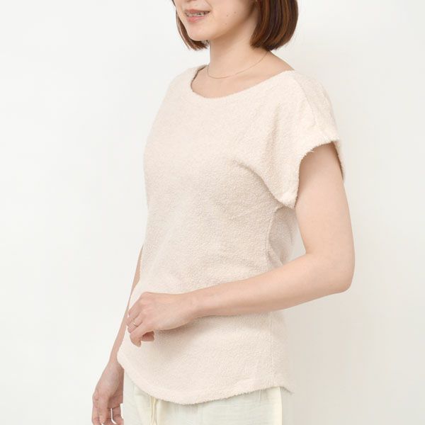 オーガニックコットン パイルフレンチスリーブカットソー