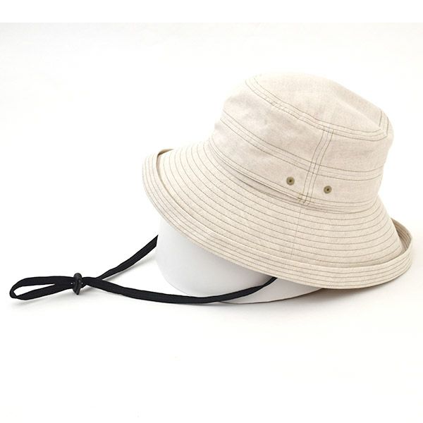 オーガニックコットン＆リネン ストラップ付ハット