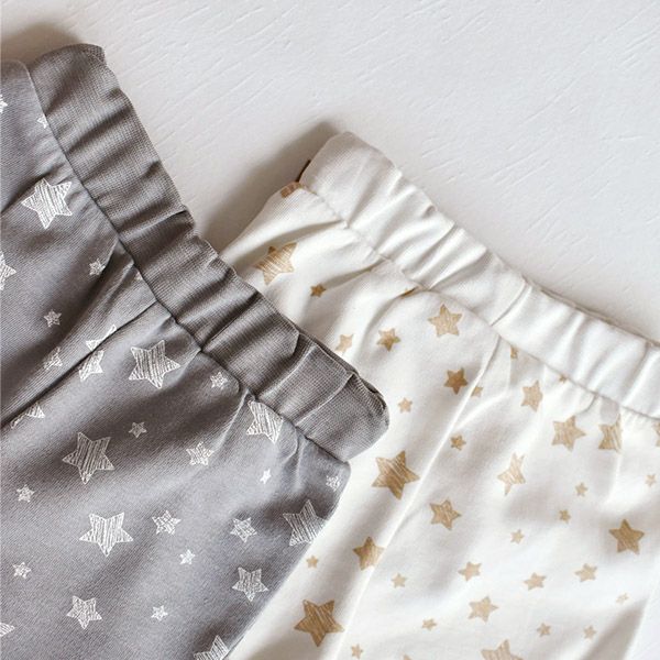 【SALE／20%OFF】 オーガニックコットン ベビーパンツStar(2色セット)