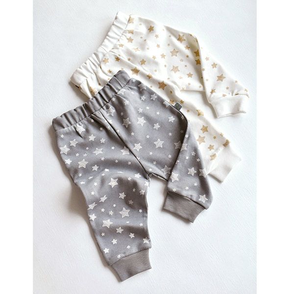 【SALE／20%OFF】 オーガニックコットン ベビーパンツStar(2色セット)