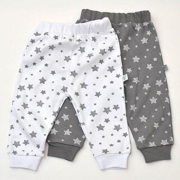 【SALE／20%OFF】 オーガニックコットン ベビーパンツStar(2色セット)