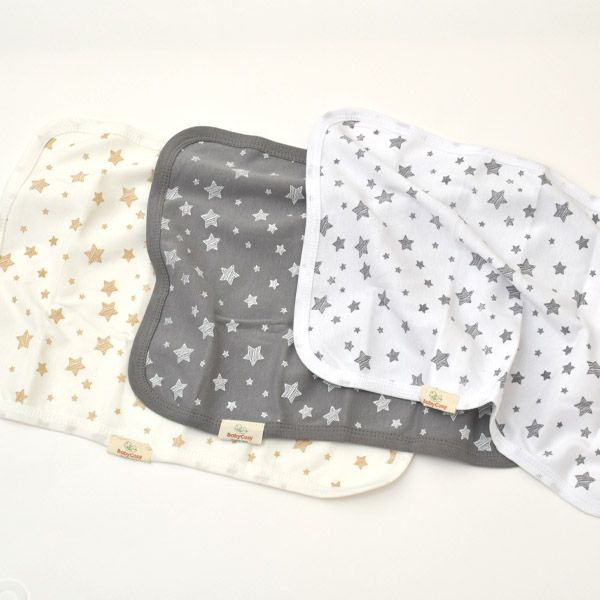 オーガニックコットン ベビーバープクロスStar(3色セット)
