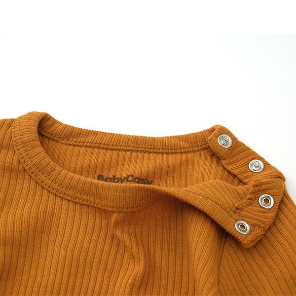 オーガニックコットン＆モダール ベビー長袖ボディスーツ(2色セット)