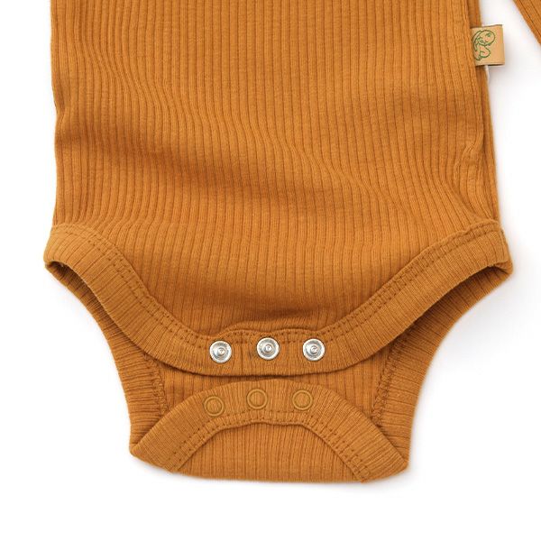 オーガニックコットン＆モダール ベビー長袖ボディスーツ(2色セット)