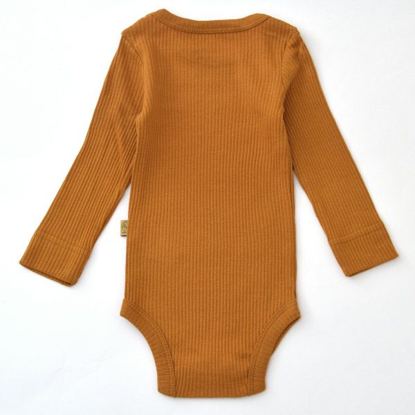 オーガニックコットン＆モダール ベビー長袖ボディスーツ(2色セット)