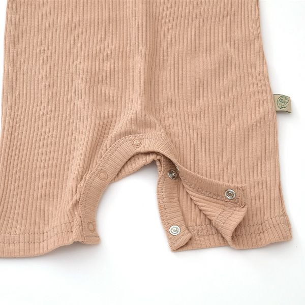 オーガニックコットン＆モダール ベビーショートロンパース(2色セット)