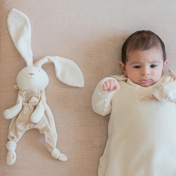 オーガニックコットン ポケット付きホーランドロップのぬいぐるみ