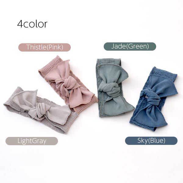 オーガニックコットン ベビーリブ ヘッドバンド