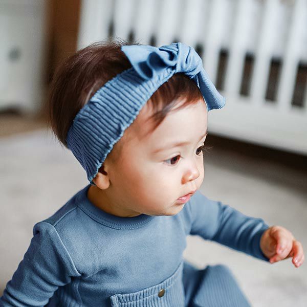 オーガニックコットン ベビーリブ ヘッドバンド