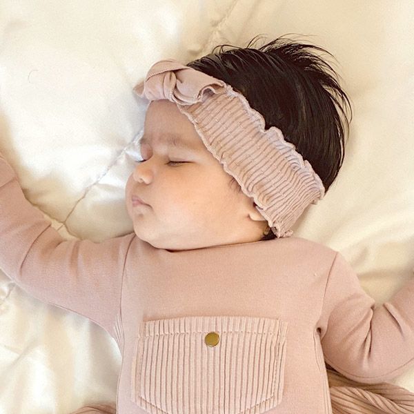 オーガニックコットン ベビーリブ ヘッドバンド