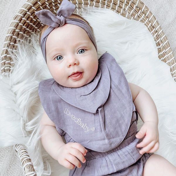 オーガニックコットン ベビーモスリン バンダナビブ