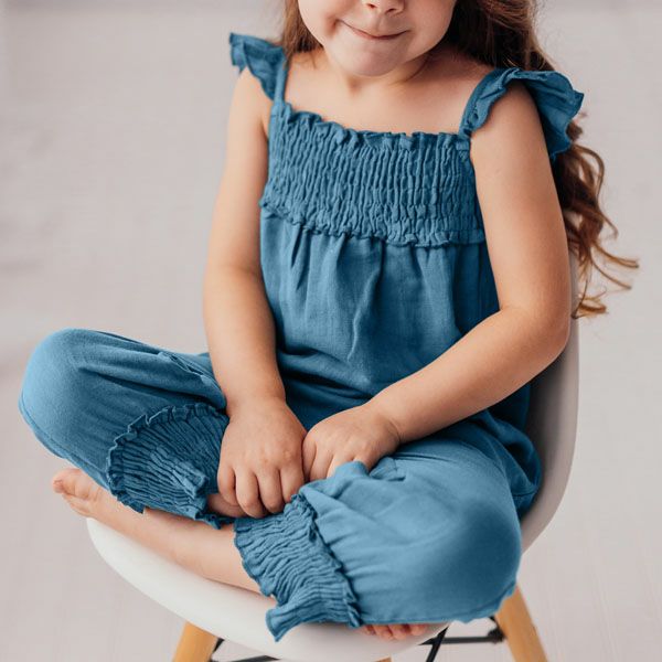 オーガニックコットン キッズモスリン サロペットパンツ